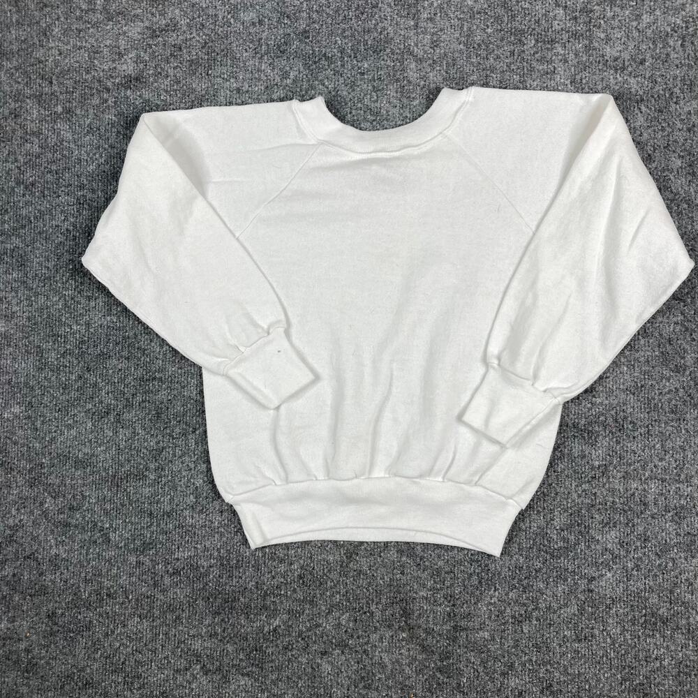 Vintage‎ Signal Sweatshirt Kids M White Blank USA Crewneck 90s Pullover